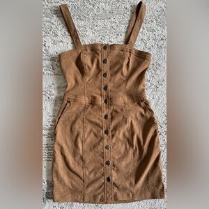 A&F Suede Button-Up Dress